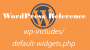 WordPress wp-includes/default-widgets コード一覧